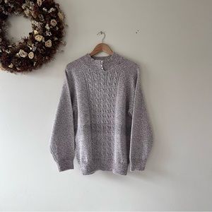 Karen Scott | Marl Pink Blush Knit Mockneck Sweater